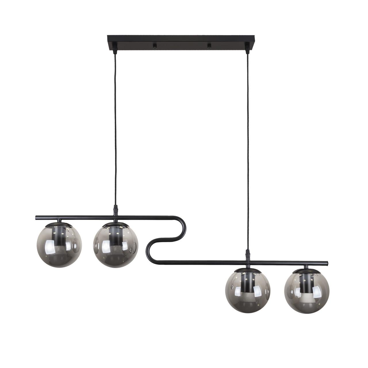 Люстра на 4 плафона 7529814-4 BK/BK Черный Люстра на 4 плафона 7529814-4 BK/BK Черный