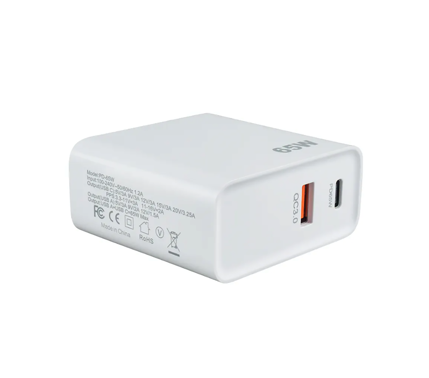 Зарядний пристрій мережевий ACME PD-65W Quick Charger Power Delivery USB Type-C PD 65 W Білий - фото 4