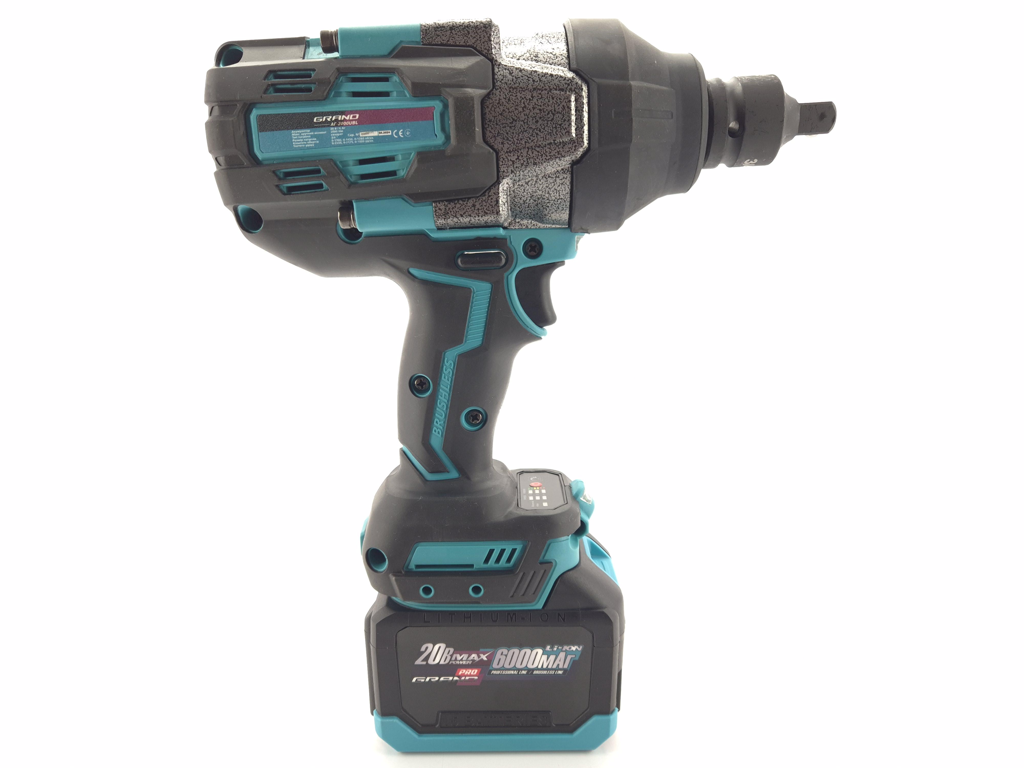 Гайковерт акумуляторний ударний Grand АГ-2000 UBL - фото 5 Гайковерт акумуляторний ударний Grand АГ-2000 UBL - фото 5