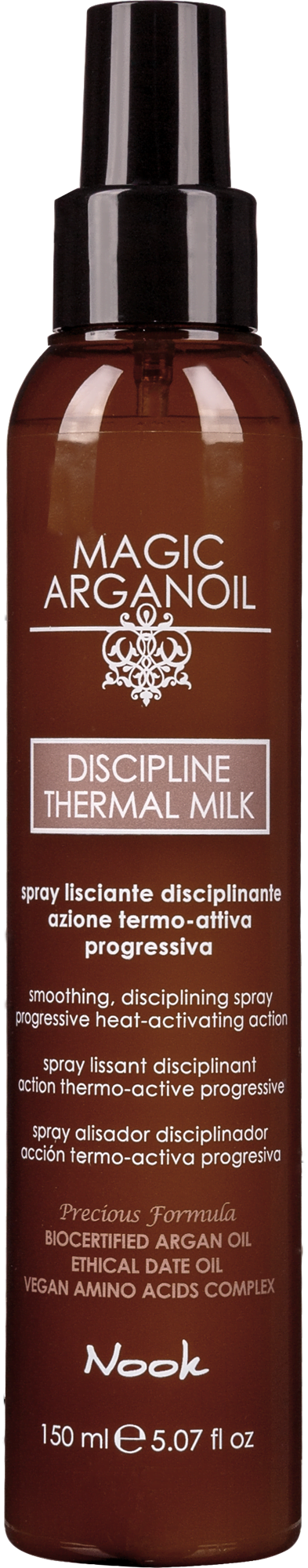 Молочко-спрей термозащитное Nook Magic Arganoil Disciplining Thermal Milk для гладкости волос 150 мл