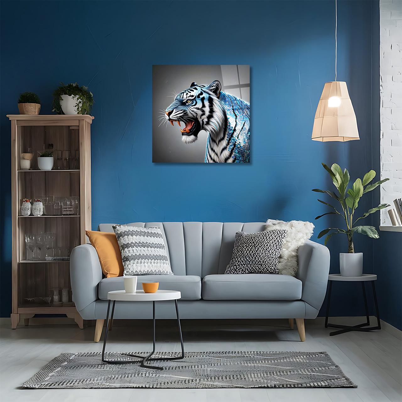 Картина на стекле NovellaPrint Величественный рык 70х70 см (496.2) - фото 4