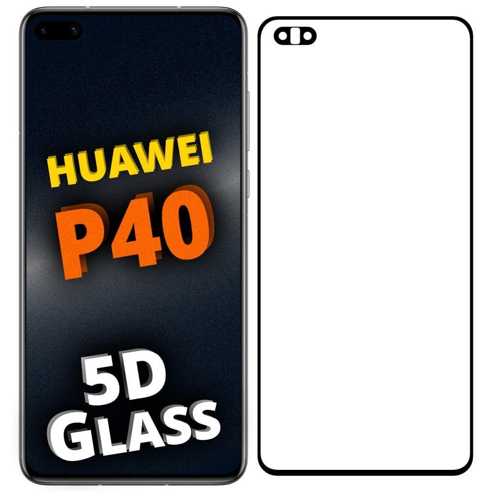 5D стекло Huawei P40 (Защитное Full Glue) Черное (14063)