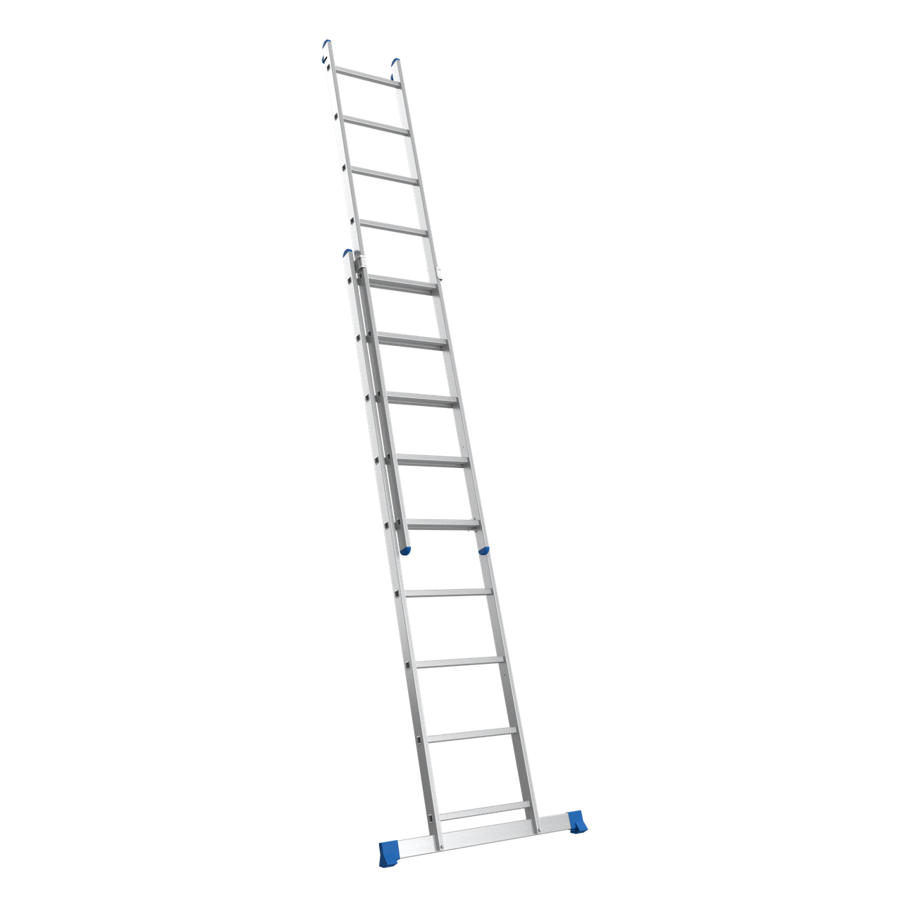 Лестница-стремянка алюминиевая Skladcom 2х9 двухсекционная 3,65 м - фото 2 Лестница-стремянка алюминиевая Skladcom 2х9 двухсекционная 3,65 м - фото 2