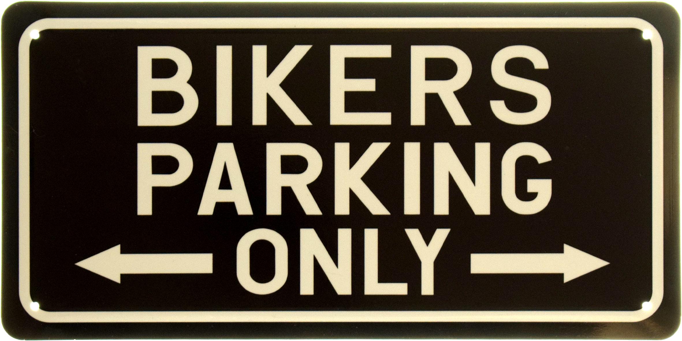 Табличка металлическая "Bikers Parking Only" 15x30 см (ms-103976)