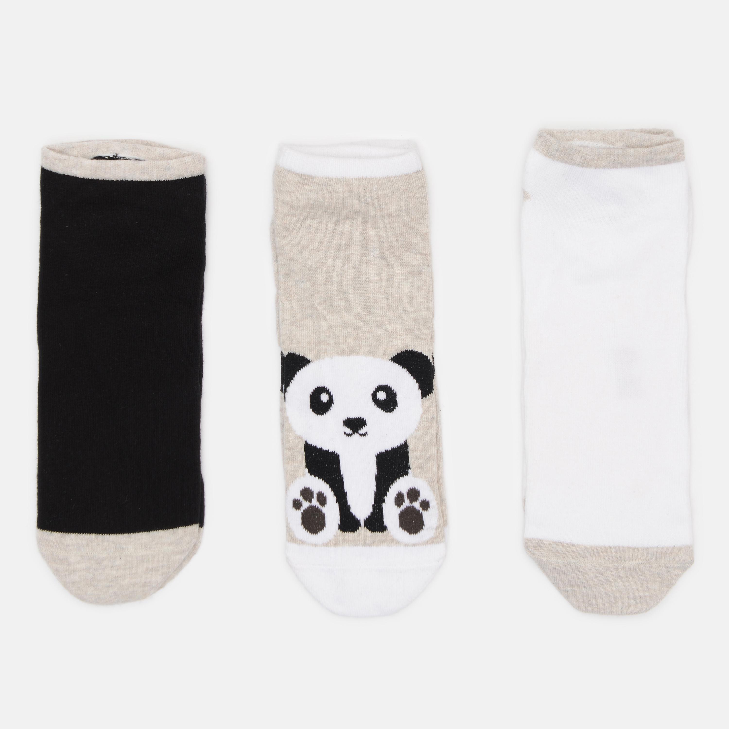 Шкарпетки C&A Панда 3 пари р. 39-42 Бежевий (2109222141)