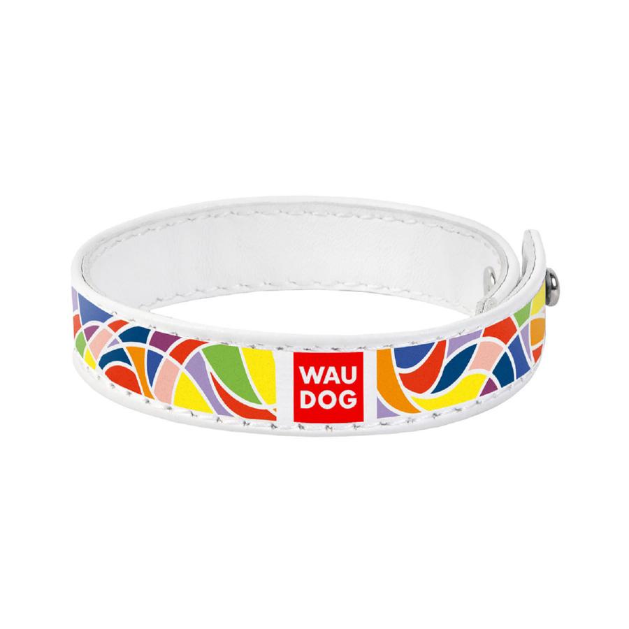 Ошейник для собак кожаный Waudog Glamour с QR паспортом без украшений XS 9 мм 19-25 см