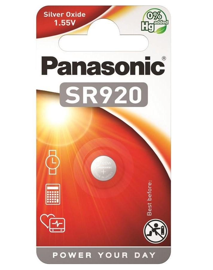 Батарейка серебряно-цинковая Panasonic SR920 45 mAh 1 шт. (SR-920EL/1B)