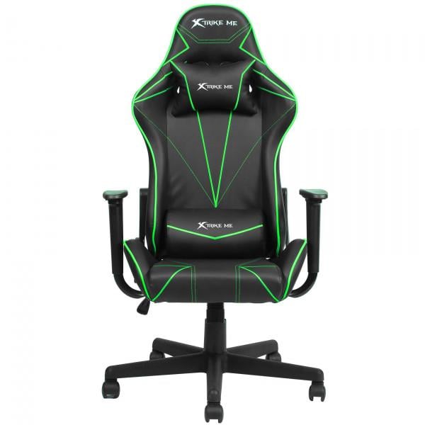 Кресло игровое Xtrike ME Advanced Gaming Chair GC-909 50 мм Черно-зеленый (GC-909GN)