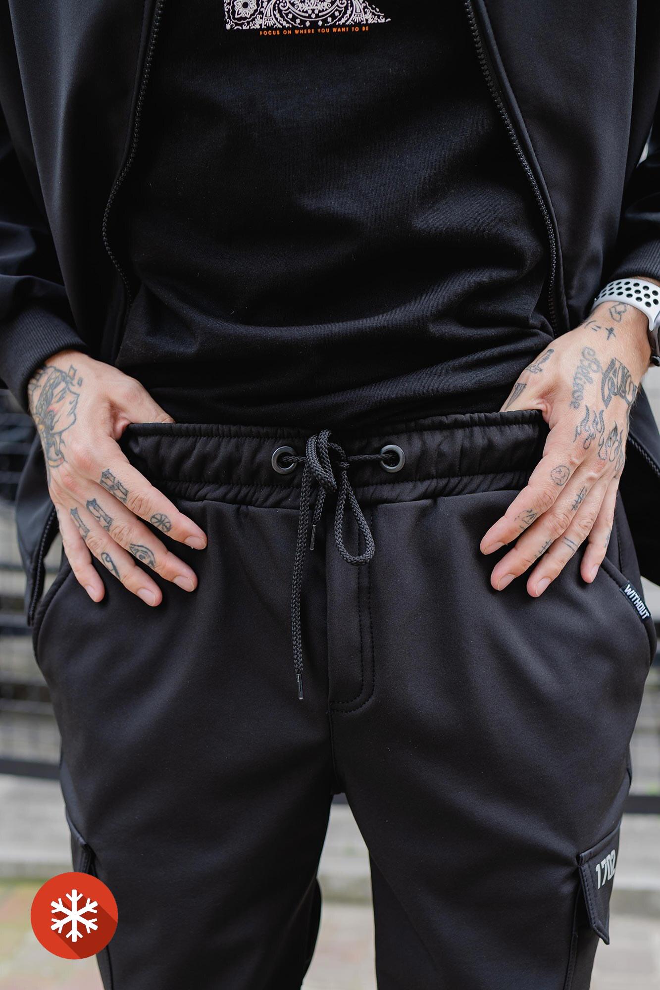 Брюки-карго утеплені Without Brand Reflective Softshell man 4XL Black (4XL8049047) - фото 5 Брюки-карго утеплені Without Brand Reflective Softshell man 4XL Black (4XL8049047) - фото 5