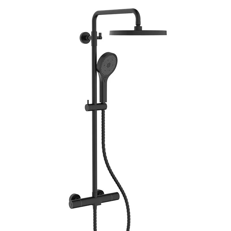 Душевая колонна KOER KB-55013-05 с термостатическим смесителем Черный (KR4731)