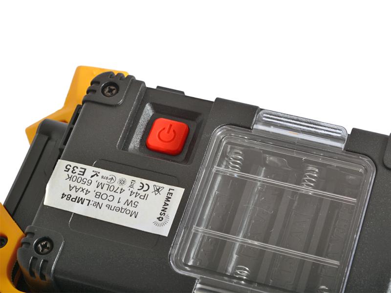 Прожектор Lemanso LED 5W COB 470 Lm 6500К IP44 Желто-черный (LMP84) - фото 3 Прожектор Lemanso LED 5W COB 470 Lm 6500К IP44 Желто-черный (LMP84) - фото 3