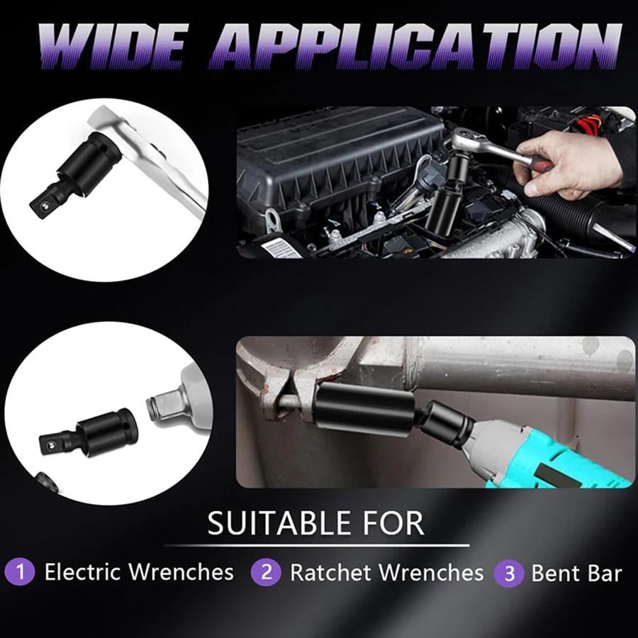 Набір ударних поворотних головок 1/4" 3/8" 1/2" (746539) - фото 6 Набір ударних поворотних головок 1/4" 3/8" 1/2" (746539) - фото 6