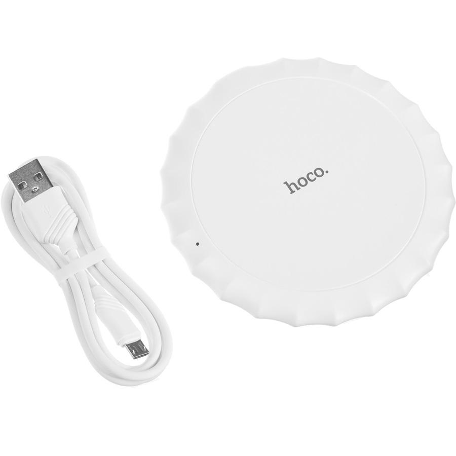 Бездротова кругла зарядка Hoco CW13 5 W Sensible wireless charger 2A Білий - фото 1