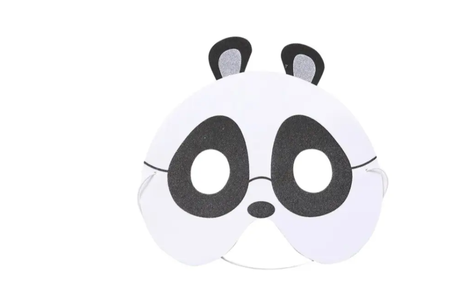 Маска детская Панда маскарадная One size Черно-белый (51018)