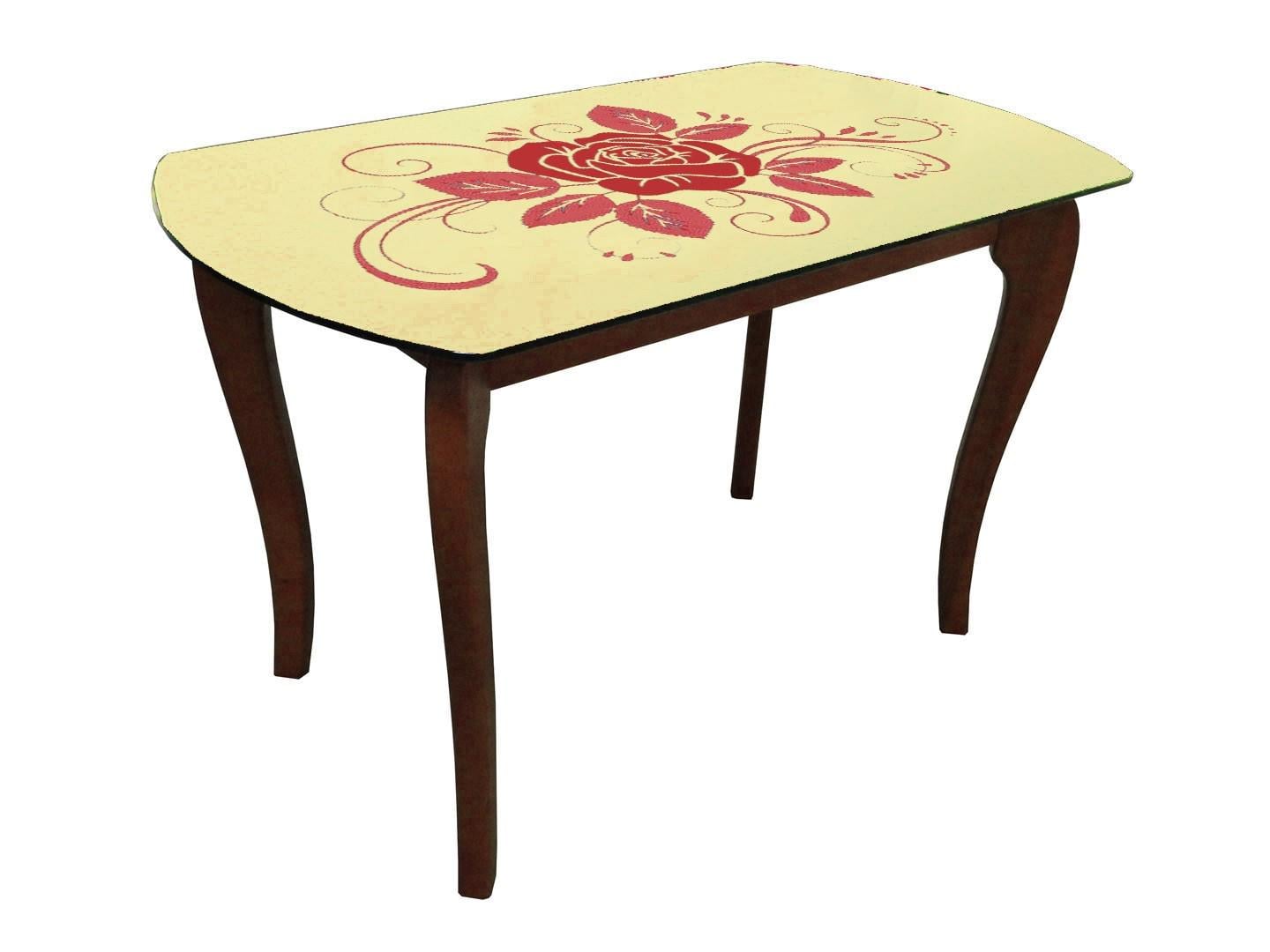 Обеденный стол Glass Antonik Класик-4 1200х700х750 мм с покраской №20 Темный орех (4781002005)