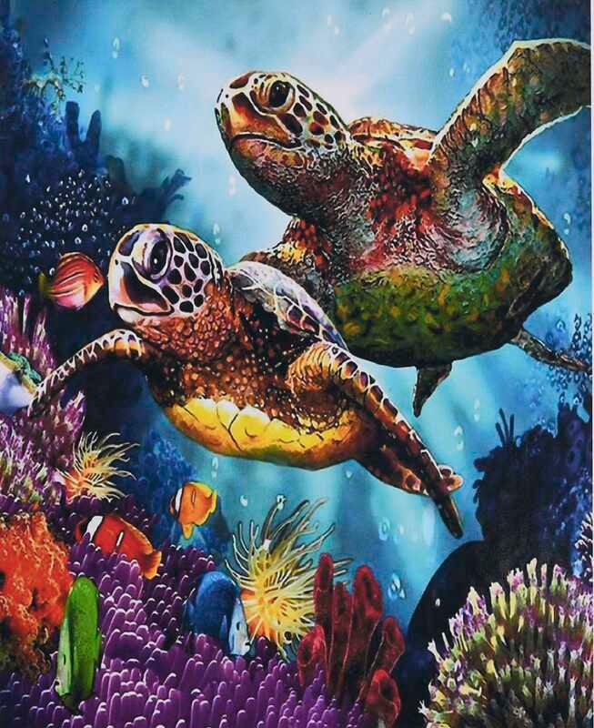 Картина за номерами TK Group 30674 30 Черепашки 30х40 см (110422)