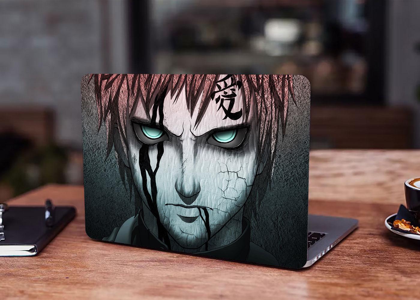 Декоративная наклейка на ноутбук 17,3" Аниме Шаринган Наруто 400х260 мм (100443_17)