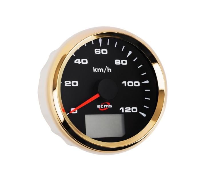 Спідометр GPS Ecms Hmg3-Bg-120Kl d 85 мм Золотий/Чорний (902-00078)