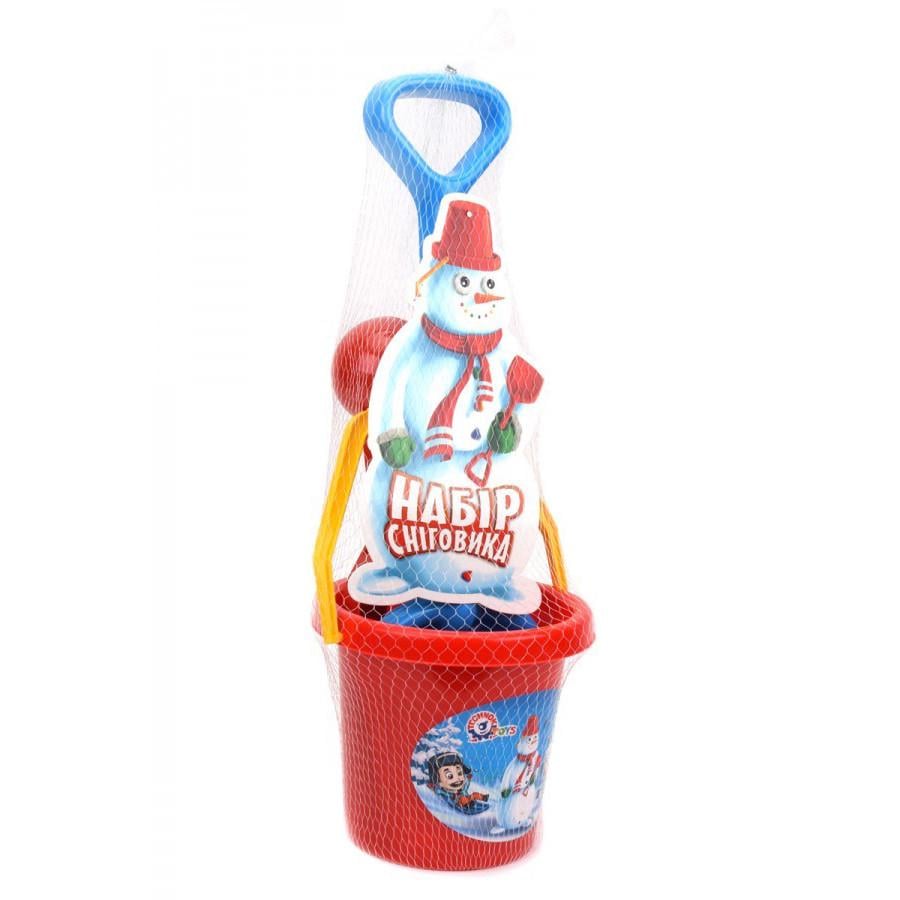 Ігровий набір ТехноК Набір для сніговика лопатка відерце сніголіп Червоний (IG-173-N-760)