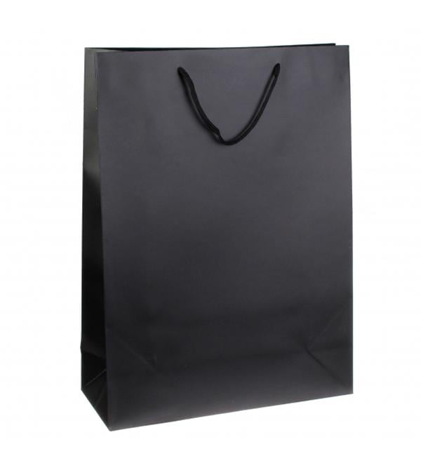 Подарочный пакет ламинированный картон 31x42x12 см Black (13245240)