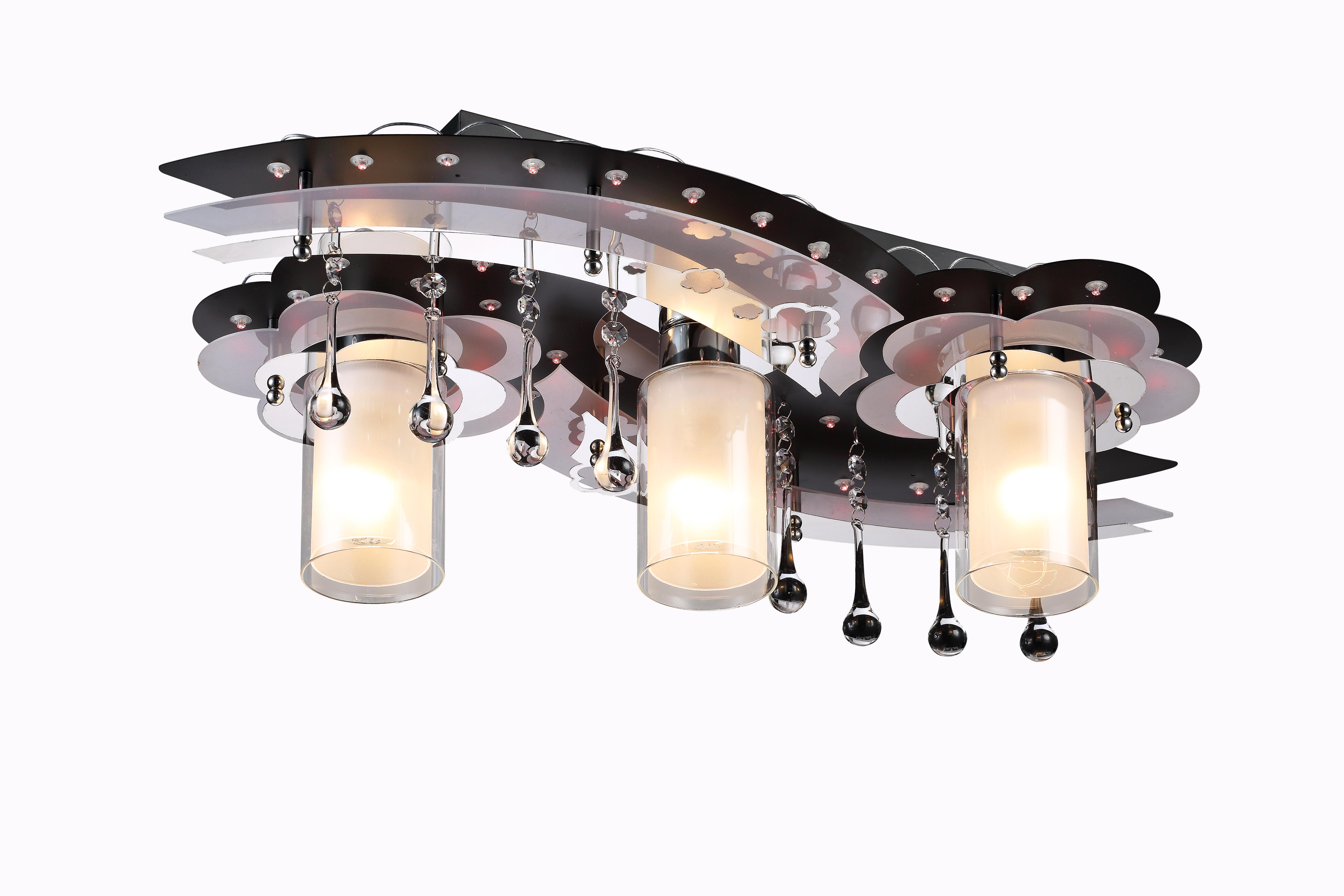 Люстра светодиодная Sirius N 8365-3 BK+CR на 3 лампочки (000022888)