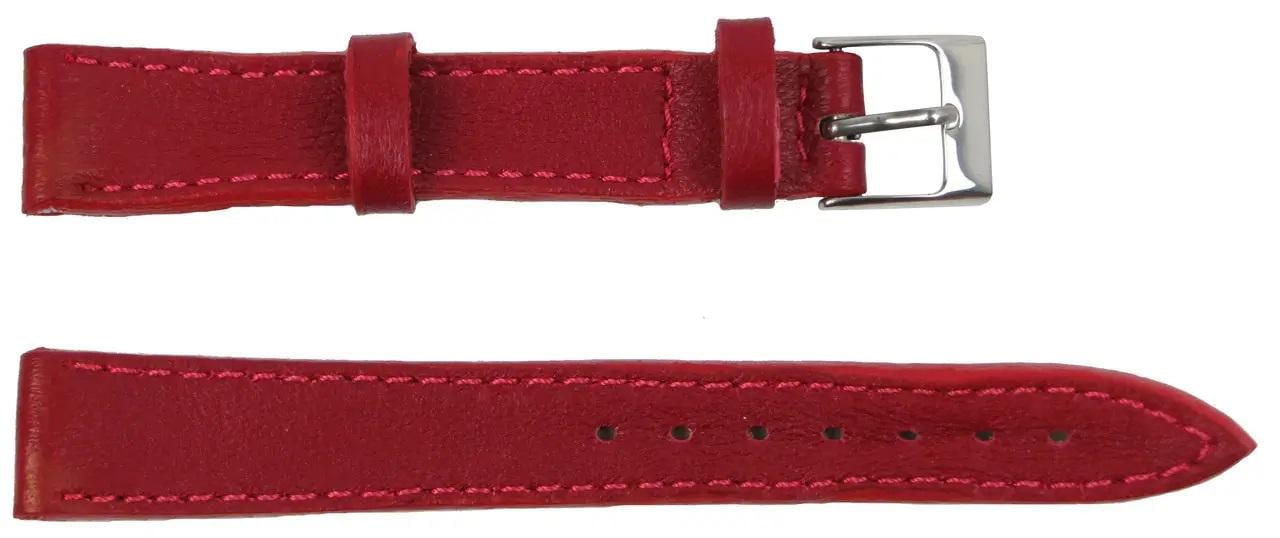 Ремінь для годинника Mykhail Ikhtyar 16 мм Червоний (S16-024S cherry)