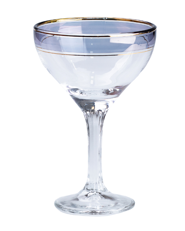 Набор бокалов для фигурных коктейлей на высокой ножке 2 шт. по 290 мл Прозрачный/Синий - фото 3 Набор бокалов для фигурных коктейлей на высокой ножке 2 шт. по 290 мл Прозрачный/Синий - фото 3
