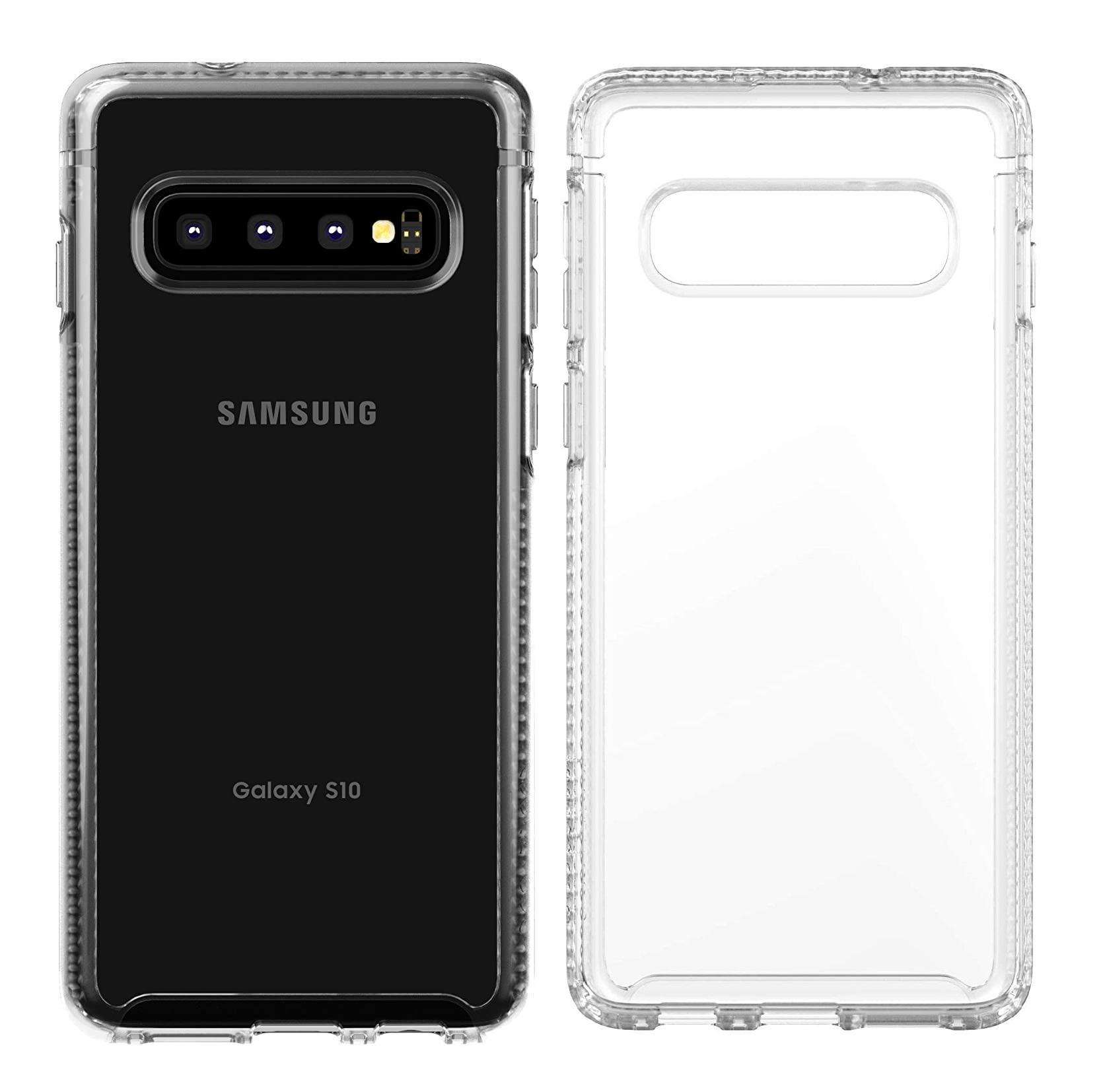 Чехол прозрачный противоударный с антимикробным покрытием Tech21 Pure Clear для Samsung Galaxy S10 Plus (6.4") Clear