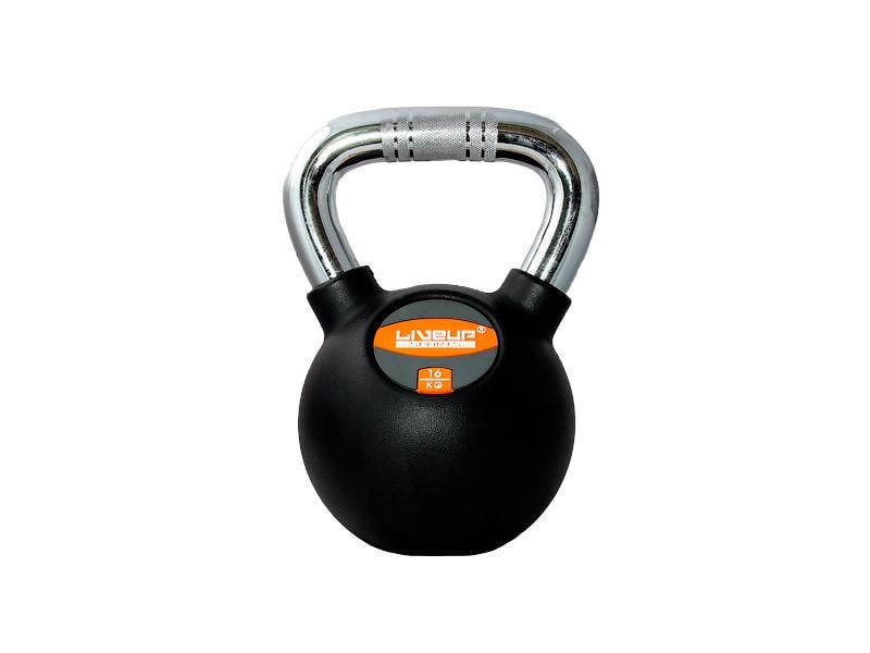 Гиря LiveUp Rubber Kettlebell 16 кг (LS2044-16 yavs L)