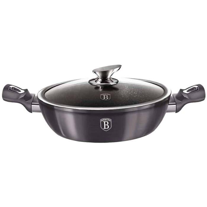 Сотейник Carbon Pro з антипригарним покриттям та жароміцною кришкою 3,8 л Фіолетовий (6898-BH)