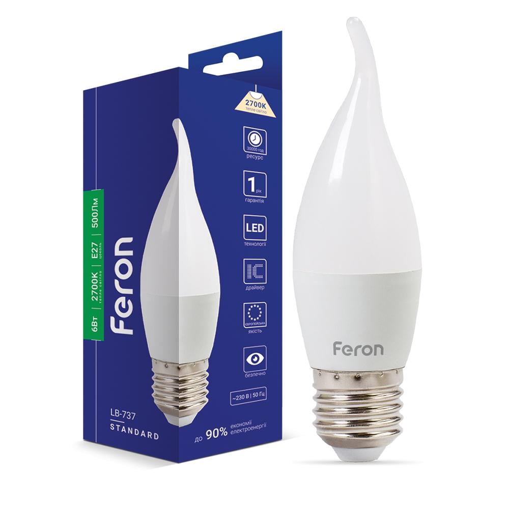 Лампа светодиодная Feron LB-737 6 Вт E27 2700K (14802)