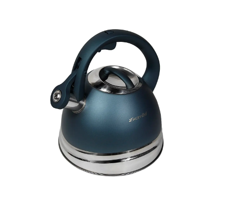 Чайник Kamille Vizo нержавіюча сталь зі свистком 3 л Блакитний (0861) - фото 2 Чайник Kamille Vizo нержавіюча сталь зі свистком 3 л Блакитний (0861) - фото 2