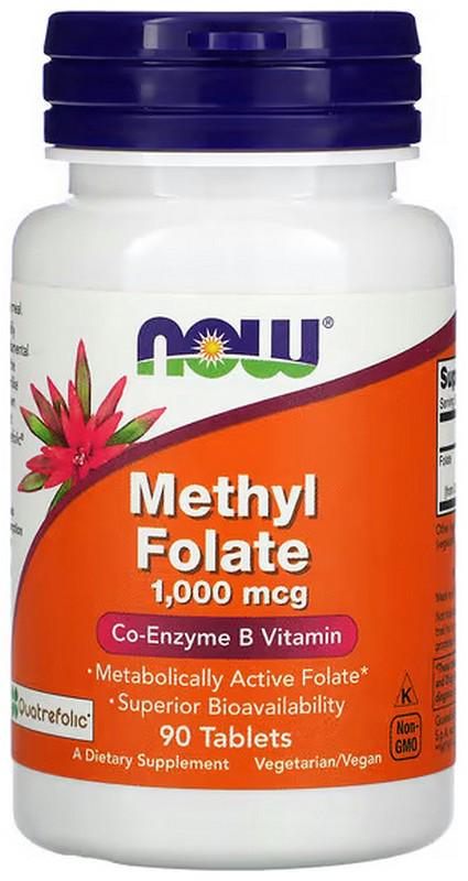 Фолієва кислота NOW Foods Methyl Folate 1000 mcg 90 таблеток