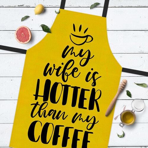 Фартук Presentville "My wife is hotter than my coffee" (FRTC_21M022) Фартук Presentville "My wife is hotter than my coffee" (FRTC_21M022)