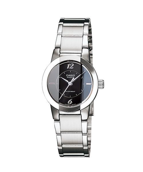 Часы женские Casio LTP-1230D-1C минеральное стекло черный циферблат