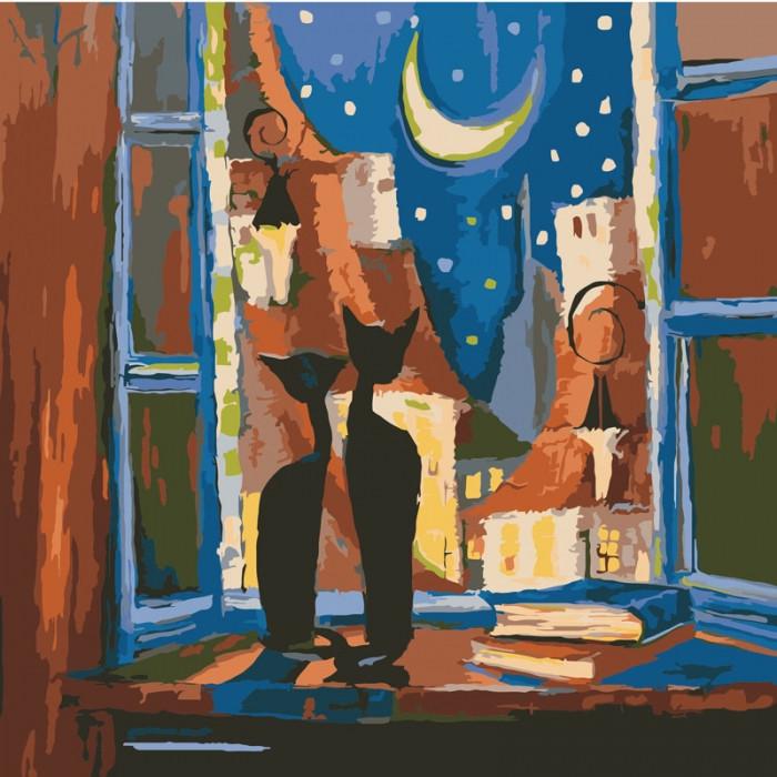 Картина по номерам Ідейка Романтическая ночь 40х40 см (KHO2439)