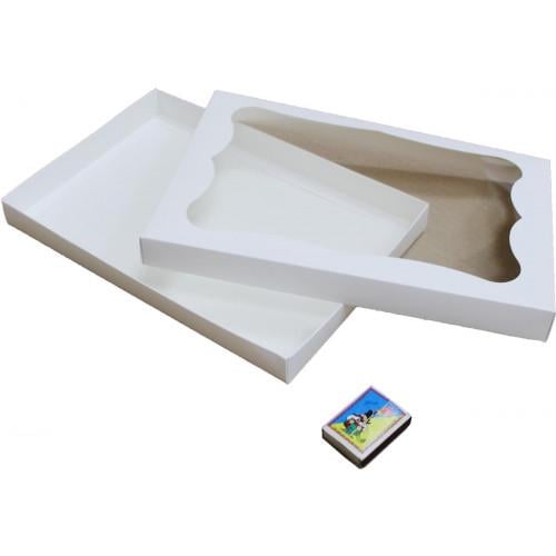 Коробка 300x200x30 мм подарункова Білий (558) - фото 3 Коробка 300x200x30 мм подарункова Білий (558) - фото 3