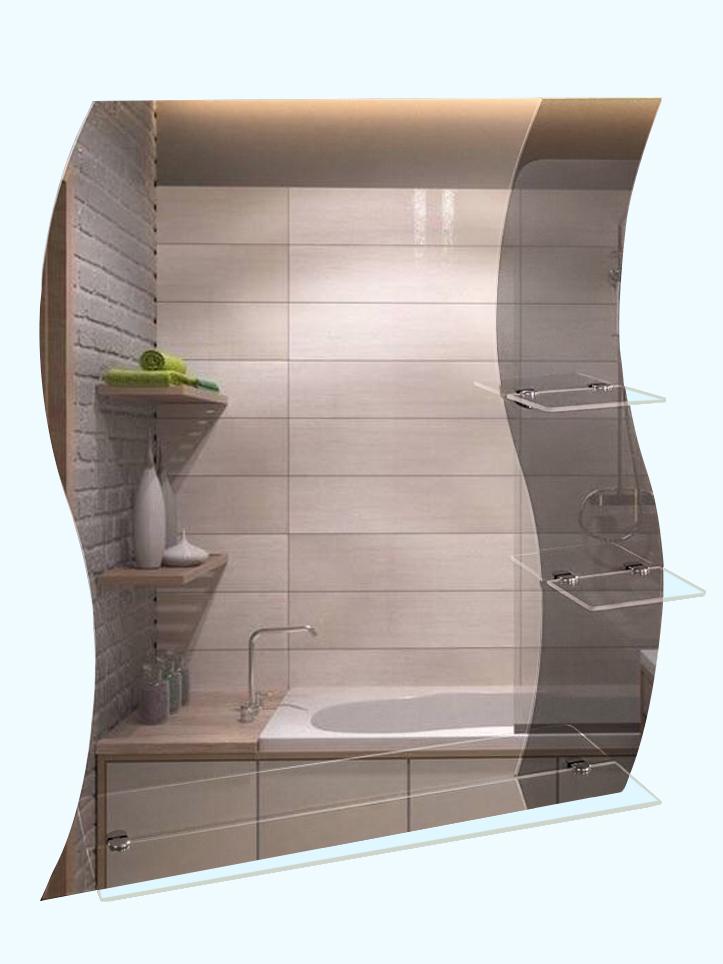 Зеркало навесное Tobi Sho FG-40 м волнистое с тремя полками 550х687х120 (11413089) Зеркало навесное Tobi Sho FG-40 м волнистое с тремя полками 550х687х120 (11413089)