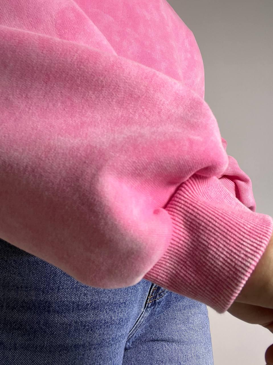 Світшот жіночий JOY ONE 25177 вільний крій середня довжина варений тай-дай OS Рожевий (3387) - фото 6 Світшот жіночий JOY ONE 25177 вільний крій середня довжина варений тай-дай OS Рожевий (3387) - фото 6