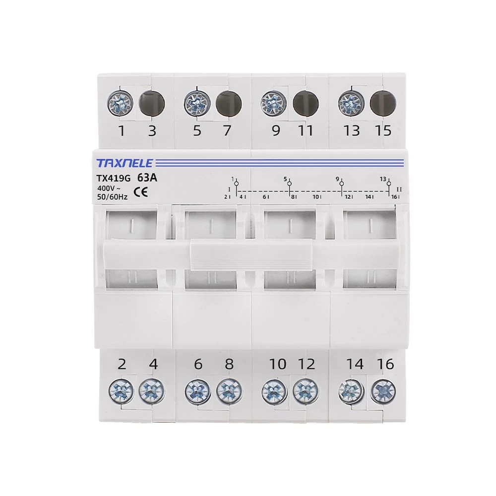 Ручной переключатель Taxnele TX419G 4P 63A 400V 50/60Hz