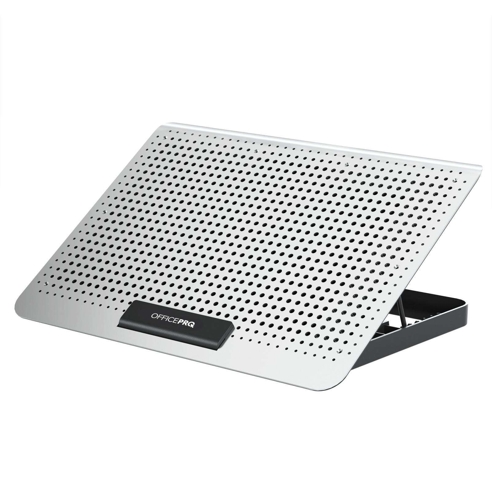 Підставка для ноутбука регульована OfficePro CP620S 6 вентиляторів USB-хаб Срібний (628249)