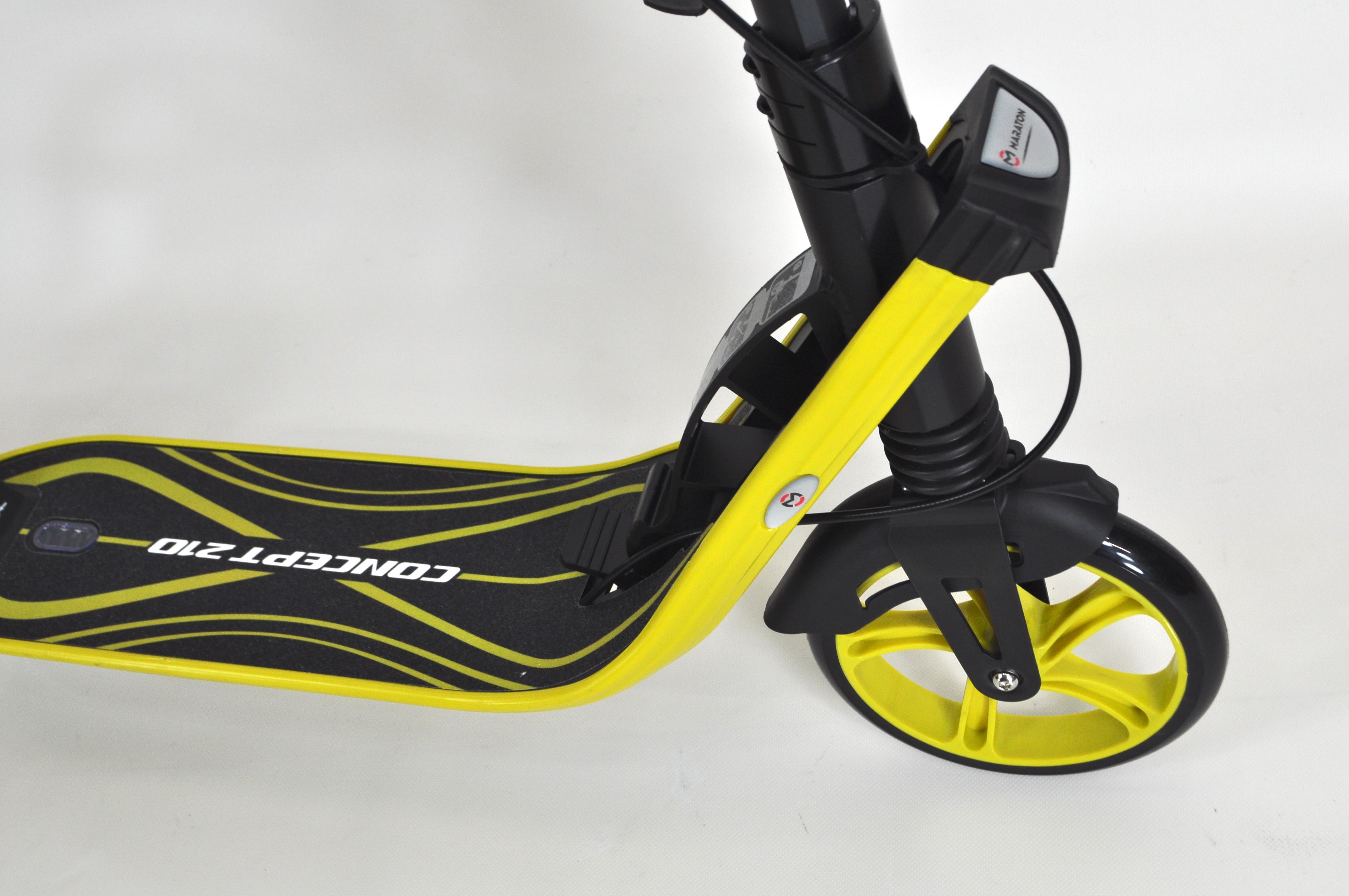Самокат Maraton Concept 210 с дисковым тормозом и подногой Желтый - фото 9