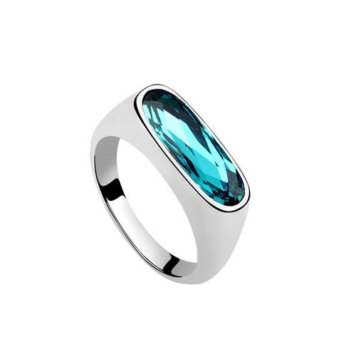 Кольцо с кристаллами Сваровски 11_6871 Showfay р. 17 Бирюзовый