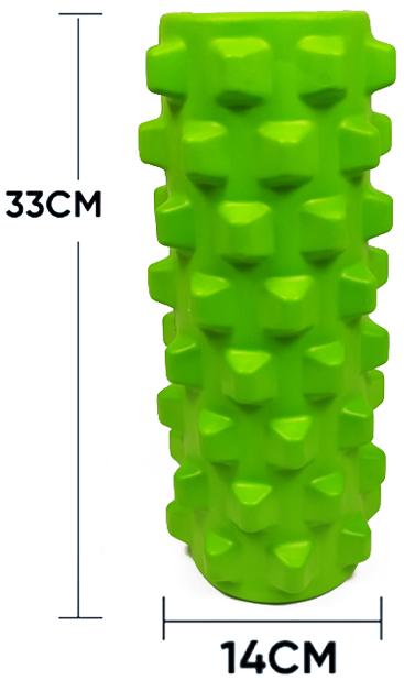 Массажный ролик EasyFit EVA Spikes 33 см Салатовый (EF-SP33Gr) - фото 2