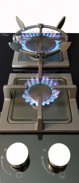 Варочная поверхность индукционно-газовая комбинированная Luxor GI 67 DL Booster + круглая подставка Wog - фото 3