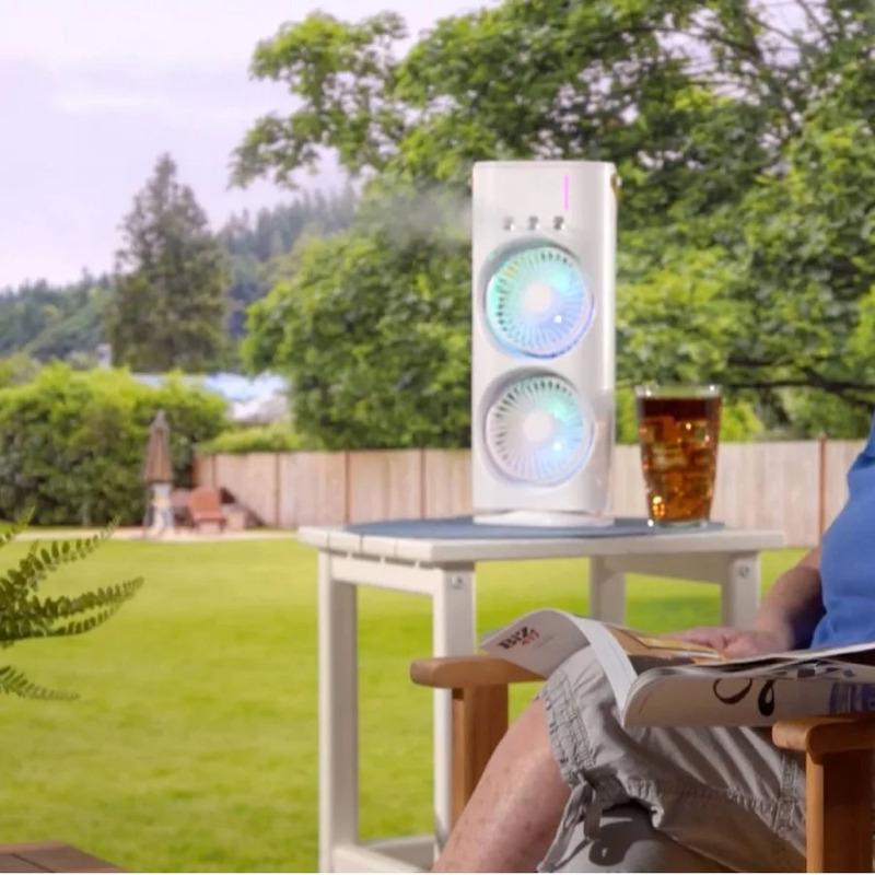 Настільний вентилятор RD-1818 з охолодженням і LED підсвічуванням 10 Вт (45263-RD-1818_406) - фото 4 Настільний вентилятор RD-1818 з охолодженням і LED підсвічуванням 10 Вт (45263-RD-1818_406) - фото 4