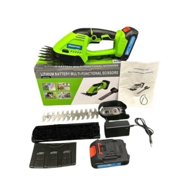 Ножницы-кусторез аккумуляторные Krafftec 2в1 два аккумулятора/ЗУ (28160758)