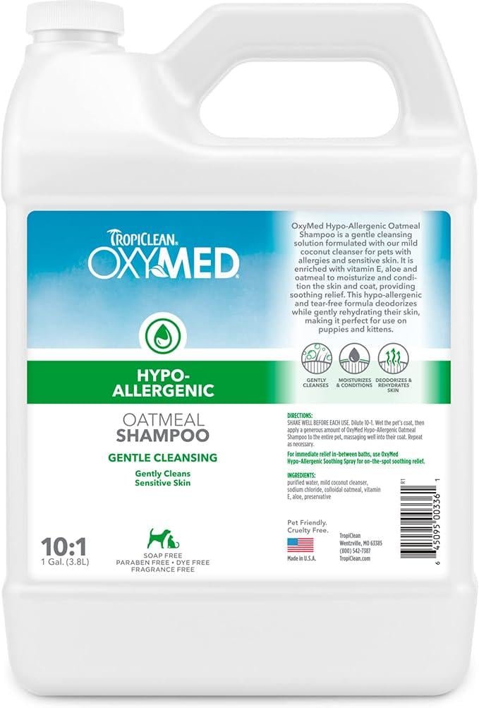 Шампунь OxyMed Tropiclean 3,8 л гипоаллергенный/успокаивающий для собак и котов (003361)