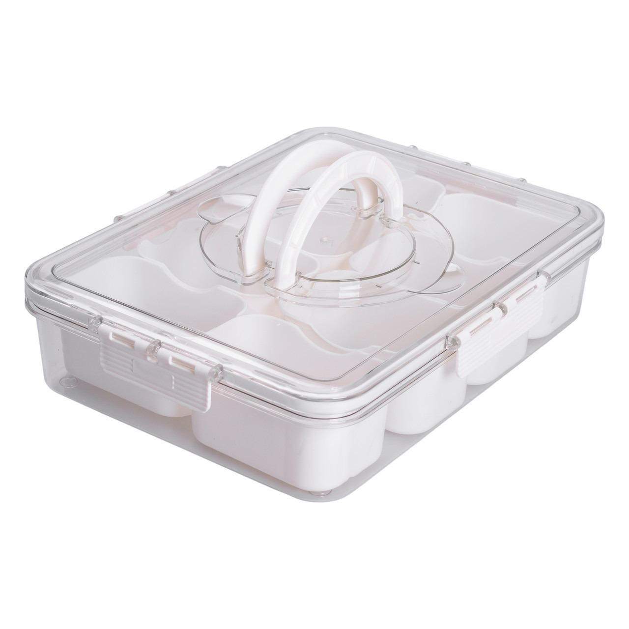 Контейнер пластиковий для зберігання їжі на 8 відсіків 31х24х7 см (DT-284)