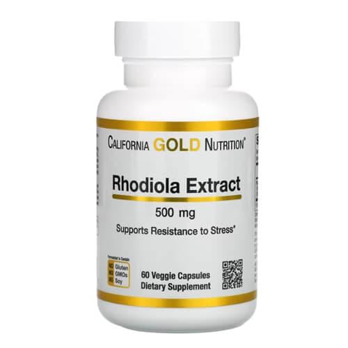 Родіола California Gold Nutrition Rhodiola 500 мг 60 капс. (CGN-02029)